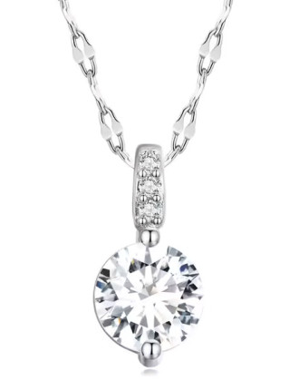 BAMOER κολιέ BSN273 με κυβική ζιρκόνια, ασήμι 925, ασημί BAMOER κολιέ BSN273 με κυβική ζιρκόνια, ασήμι 925, ασημί