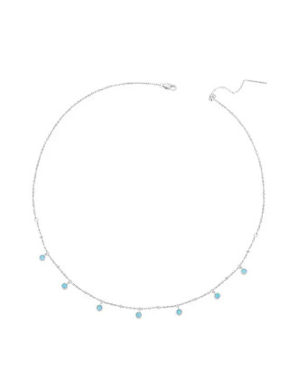 BAMOER κολιέ BSN388, ασήμι 925, ασημί/τιρκουάζ