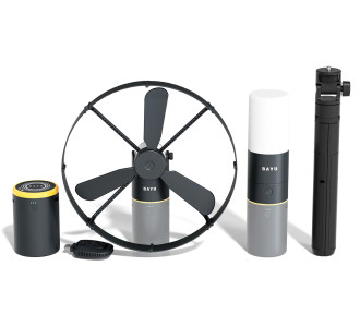 BAYU camping kit με powerbank/ανεμιστήρα/φωτιστικό/συσκευή για κουνούπια C-Pro