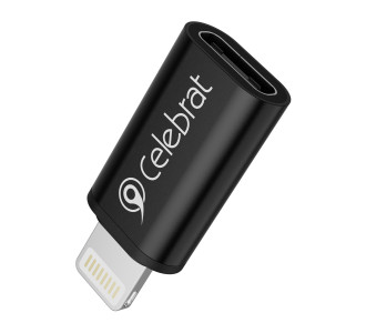 CELEBRAT αντάπτορας Lightning σε USB-C CA-03, 2A, 480Mbps, μαύρος