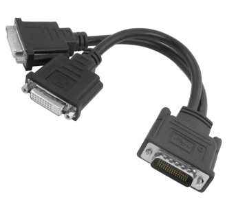 POWERTECH αντάπτορας DMS-59 σε 2x DVI CAB-DMS59DVI, 0.25m, μαύρος