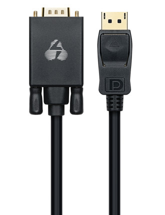 POWERTECH καλώδιο DisplayPort σε VGA CAB-DP056, 1080p, 1.8m, μαύρο