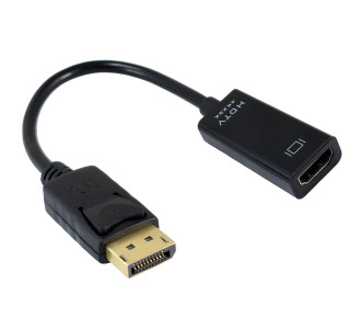 POWERTECH αντάπτορας DisplayPort σε HDMI CAB-DP076, 4K/60Hz, 0.1m, μαύρος