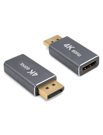 POWERTECH αντάπτορας DisplayPort σε HDMI CAB-DP085, 4K/60Hz, γκρι