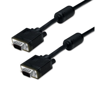 POWERTECH καλώδιο VGA 15pin CAB-G003, 1080p, CCS, 3+6, 1.5m, μαύρο