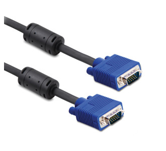 POWERTECH Καλώδιο VGA HD σε VGA HD 15 CAB-G004, 2x Ferrites, μαύρο, 10m