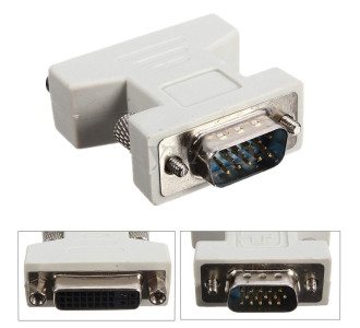 POWERTECH αντάπτορας VGA σε DVI 24+5 CAB-G018, συμβατός με 24+1, λευκός POWERTECH αντάπτορας VGA σε DVI 24+5 CAB-G018, συμβατός με 24+1, λευκός