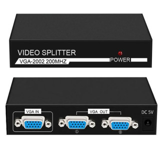 POWERTECH VGA splitter CAB-G031, 2 σε 1, 1920x1440px, μαύρο