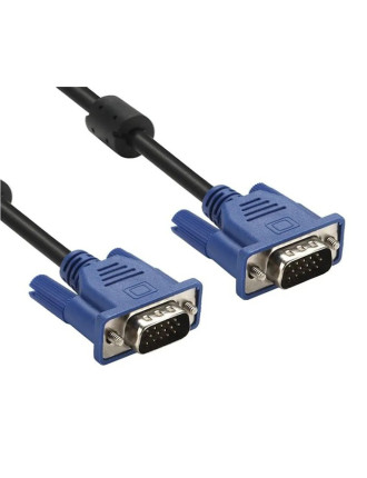 POWERTECH καλώδιο VGA CAB-G037, Full HD, 2x ferrites, 1.5m, μαύρο, 10τμχ