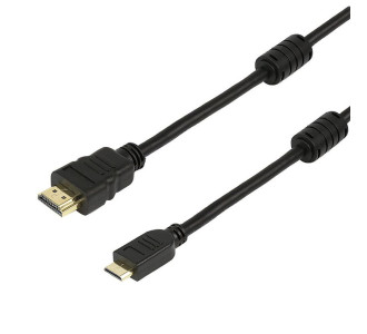 POWERTECH καλώδιο mini HDMI σε HDMI CAB-H011 με Ethernet, 1.5m, μαύρο
