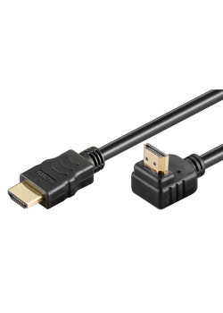 POWERTECH καλώδιο HDMI CAB-H015, γωνιακό, 90° up, 1.5m, μαύρο