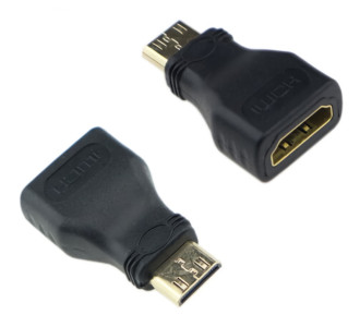 POWERTECH αντάπτορας mini HDMI σε HDMI CAB-H025, μαύρος POWERTECH αντάπτορας mini HDMI σε HDMI CAB-H025, μαύρος