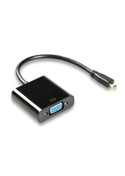 POWERTECH αντάπτορας HDMI Micro σε VGA CAB-H032, 0.20m, μαύρος