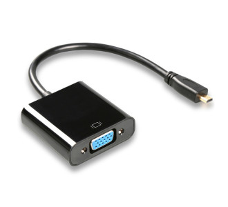 POWERTECH αντάπτορας micro HDMI σε VGA CAB-H032, 0.20m, μαύρος