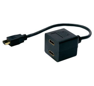 POWERTECH HDMI splitter CAB-H053, 2 σε 1, μαύρο