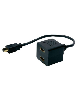 POWERTECH HDMI splitter CAB-H053, 2 σε 1, μαύρο POWERTECH HDMI splitter CAB-H053, 2 σε 1, μαύρο