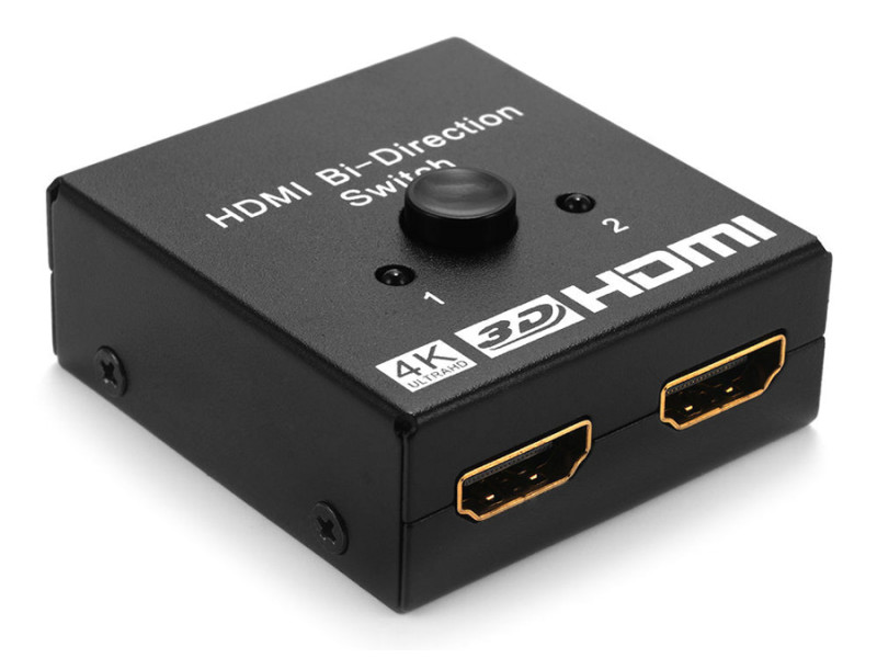 POWERTECH HDMI Bi-Direction switch 2 σε 1, 4K x 2K & 3D, μαύρο