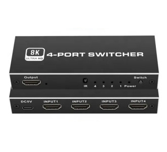 HDMI switch CAB-H149 με τηλεχειριστήριο, 4 σε 1, 8K/60Hz, μαύρο HDMI switch CAB-H149 με τηλεχειριστήριο, 4 σε 1, 8K/60Hz, μαύρο