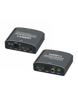POWERTECH HDMI audio extractor CAB-H153, 4K/60Hz, γκρι POWERTECH HDMI audio extractor CAB-H153, 4K/60Hz, γκρι