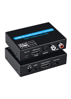POWERTECH converter CAB-H154 από HDMI σε HDMI, 3.5mm & 2x RCA, 4K