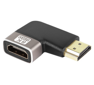 POWERTECH αντάπτορας HDMI 2.1 CAB-H157, 8K/60Hz, γωνιακός, μαύρος