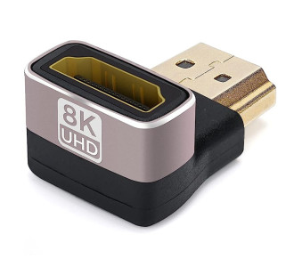 POWERTECH αντάπτορας HDMI 2.1 CAB-H158, 8K/60Hz, γωνιακός, μαύρος