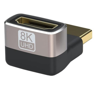 POWERTECH αντάπτορας HDMI 2.1 CAB-H159, 8K/60Hz, γωνιακός, μαύρος