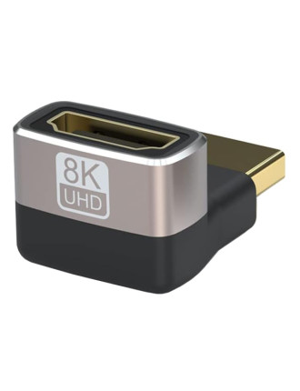POWERTECH αντάπτορας HDMI 2.1 CAB-H159, 8K/60Hz, γωνιακός, μαύρος POWERTECH αντάπτορας HDMI 2.1 CAB-H159, 8K/60Hz, γωνιακός, μαύρος