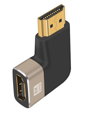 POWERTECH αντάπτορας HDMI 2.1 CAB-H160, 8K/60Hz, γωνιακός, μαύρος POWERTECH αντάπτορας HDMI 2.1 CAB-H160, 8K/60Hz, γωνιακός, μαύρος