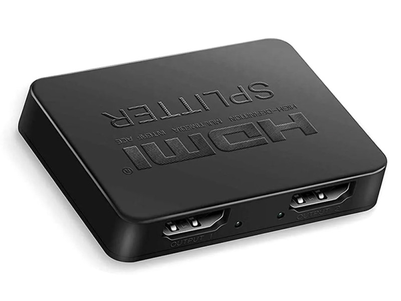 POWERTECH HDMI splitter CAB-H156, 1-in σε 2-out, 4K/30Hz, HDR/HDCP, μαύρο