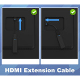 POWERTECH αντάπτορας HDMI CAB-H167, 4K/60Hz, 0.10m, μαύρος