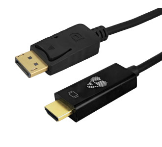 POWERTECH καλώδιο DisplayPort σε HDMI CAB-H186, 4K/60Hz, 21.6 Gbps, 1m, μαύρο