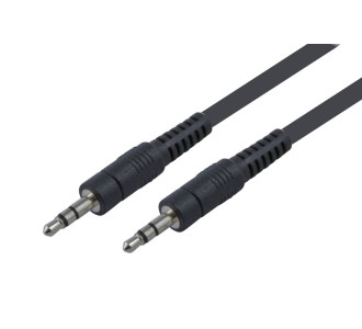 POWERTECH καλώδιο stereo 3.5mm CAB-J001, AUX, nickel plated, 1.5m, μαύρο