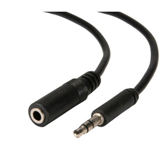 POWERTECH καλώδιο 3.5mm αρσενικό σε θηλυκό CAB-J010, 5m, μαύρο
