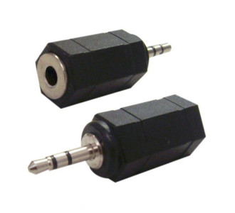 POWERTECH αντάπτορας 2.5mm σε 3.5mm CAB-J014, μαύρος, 5τμχ