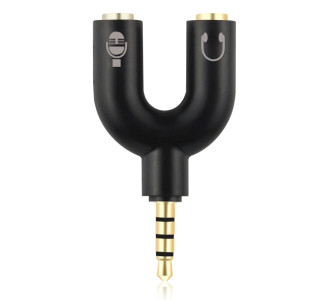 POWERTECH αντάπτορας 3.5mm σε 2x 3.5mm CAB-J043, μαύρο