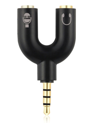 POWERTECH αντάπτορας 3.5mm σε 2x 3.5mm CAB-J043, μαύρο