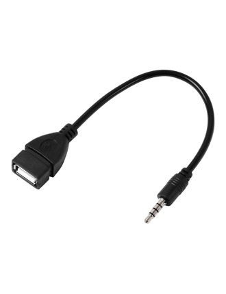 POWERTECH καλώδιο 3.5mm σε USB 2.0 female CAB-J055, 0.5m, μαύρο POWERTECH καλώδιο 3.5mm σε USB 2.0 female CAB-J055, 0.5m, μαύρο