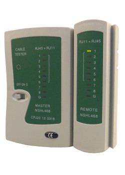 POWERTECH tester καλώδια δικτύου & τηλέφωνου CAB-N044 για RJ11/RJ12/RJ45