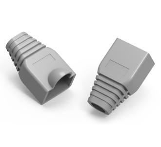POWERTECH κάλυμμα για βύσμα δικτύου RJ45 CAB-N091, γκρι, 10τμχ