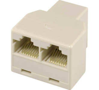 POWERTECH Αντάπτορας RJ45 (F) σε 2x RJ45 (F) CAB-N128, λευκό