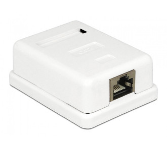 POWERTECH επιτοίχια πρίζα δικτύου CAB-N129, 1 θύρας, Cat.6 UTP, λευκή POWERTECH επιτοίχια πρίζα δικτύου CAB-N129, 1 θύρας, Cat.6 UTP, λευκή