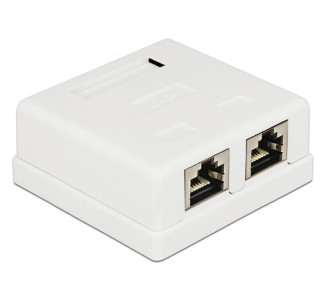 POWERTECH επιτοίχια πρίζα δικτύου CAB-N130, 2 θυρών, Cat.6 UTP, λευκή POWERTECH επιτοίχια πρίζα δικτύου CAB-N130, 2 θυρών, Cat.6 UTP, λευκή