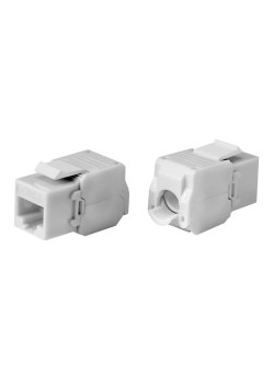 POWERTECH keystone module RJ45 female CAB-N150, Cat.6Α UTP 180°, λευκό