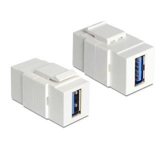 POWERTECH USB 3.0 adapter CAB-N152 για patch panel, λευκό POWERTECH USB 3.0 adapter CAB-N152 για patch panel, λευκό