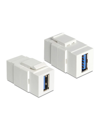 POWERTECH USB 3.0 adapter CAB-N152 για patch panel, λευκό POWERTECH USB 3.0 adapter CAB-N152 για patch panel, λευκό