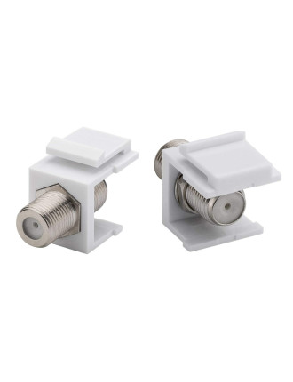 POWERTECH F-Coupler adapter CAB-N154 για patch panel, λευκό POWERTECH F-Coupler adapter CAB-N154 για patch panel, λευκό