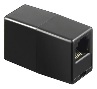 POWERTECH σύνδεσμος (μούφα) RJ45 UTP CAB-N181, 8p8c, μαύρος, 5τμχ