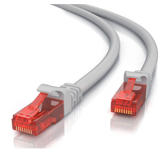 POWERTECH καλώδιο δικτύου CAB-N266 Cat 6 U/UTP, copper 24AWG, 0.5m, γκρι