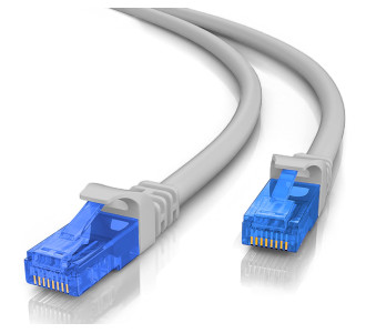 POWERTECH καλώδιο δικτύου CAB-N282 Cat 6 U/UTP, copper 24AWG, 0.5m, γκρι